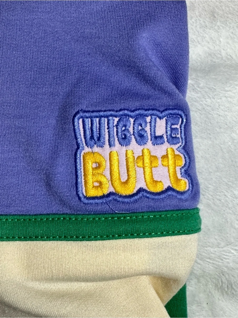 Oodles Colorblock Wiggle Butt Graphic Dog Shirt Small & Medium
